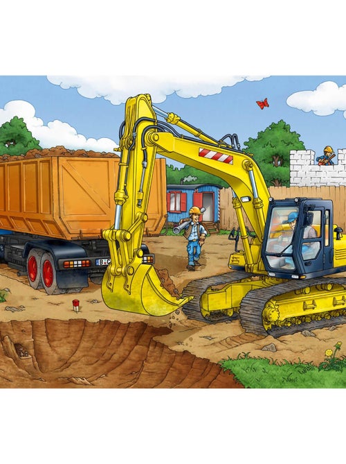 Puzzle 40 pièces : Pelleteuse avec modèle Siku - Kiabi