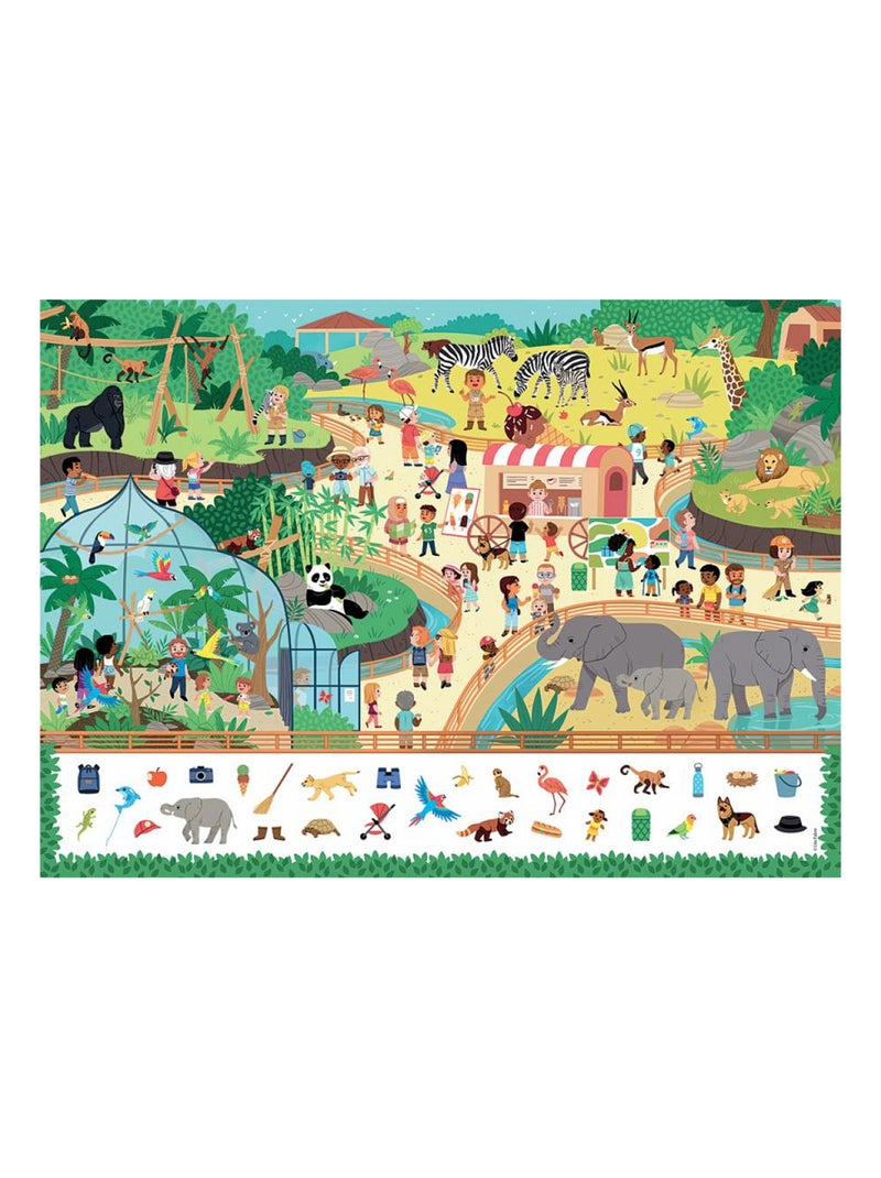 Puzzle 45 pièces : Cherche et trouve : Au zoo N/A - Kiabi