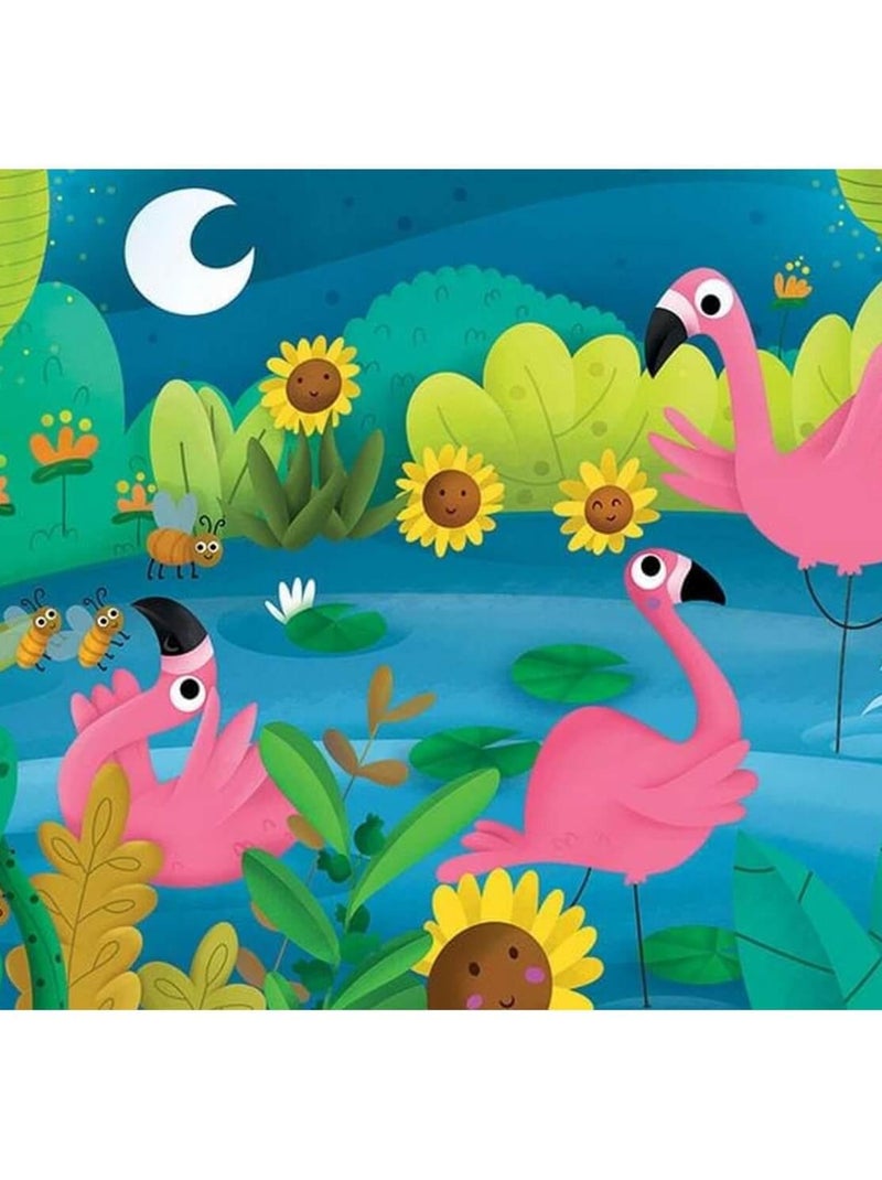 Puzzle 48 pièces : Flamands roses N/A - Kiabi