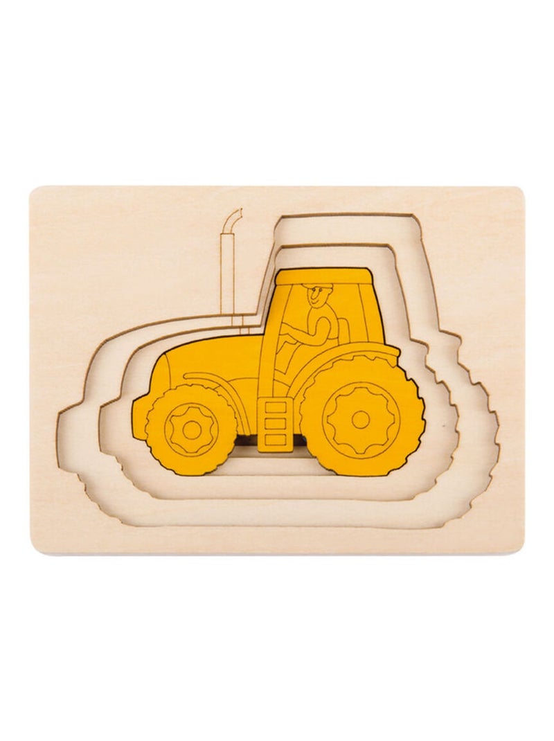 Puzzle 5 tracteurs en 1 Vert - Kiabi