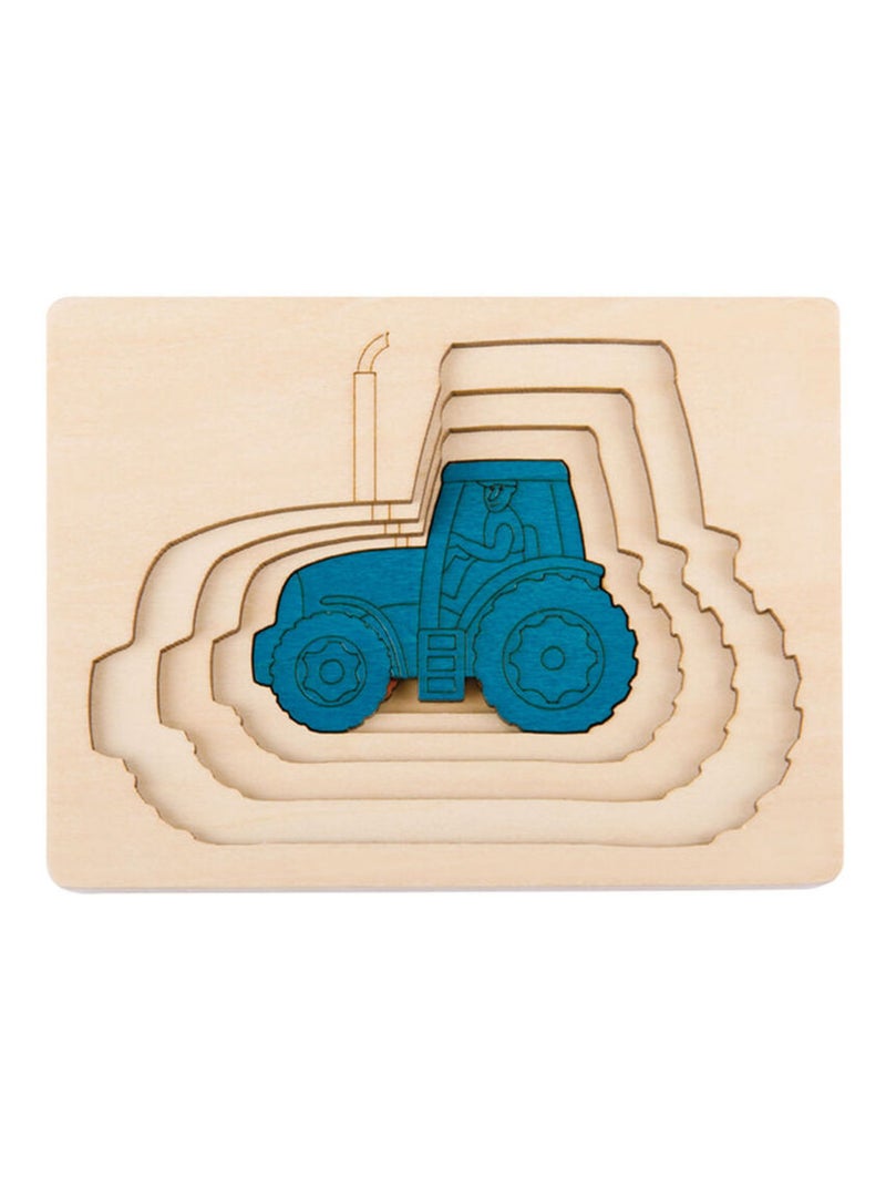 Puzzle 5 tracteurs en 1 Vert - Kiabi