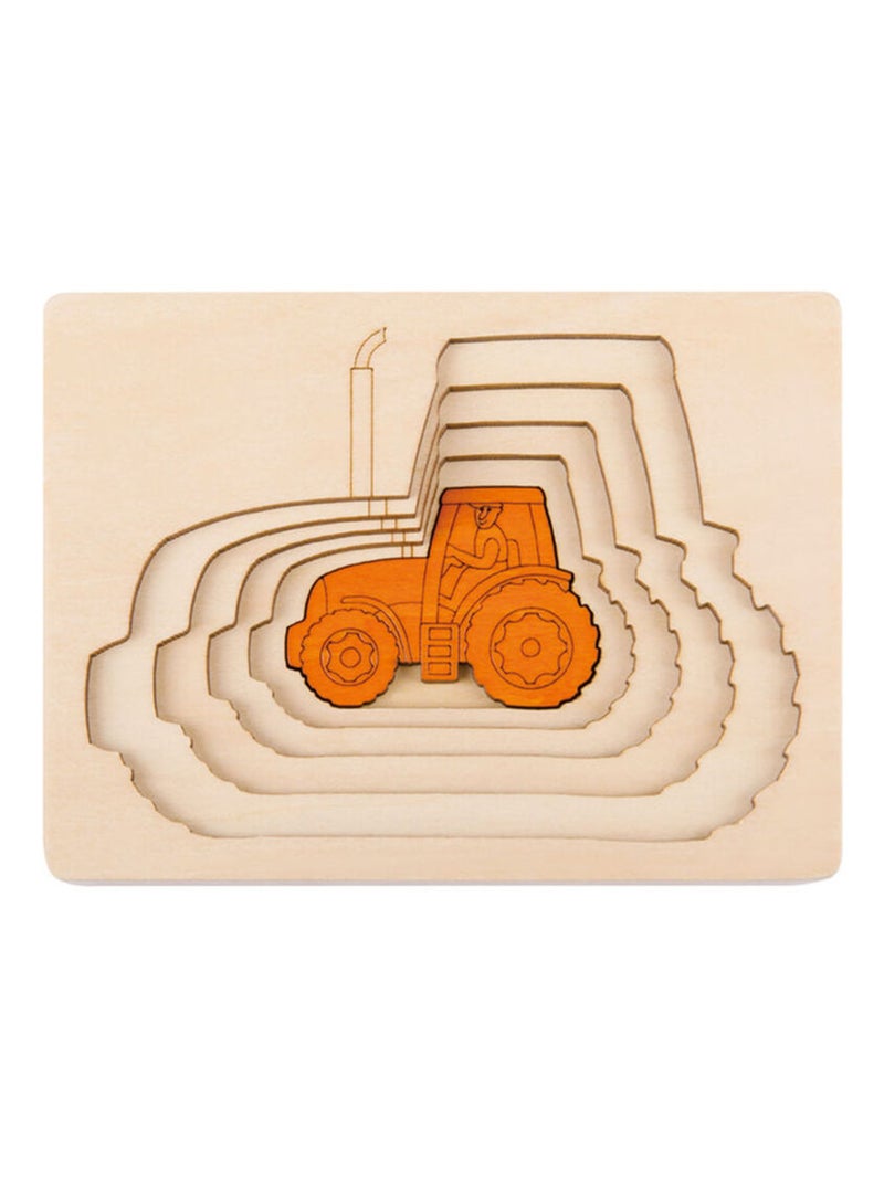 Puzzle 5 tracteurs en 1 Vert - Kiabi