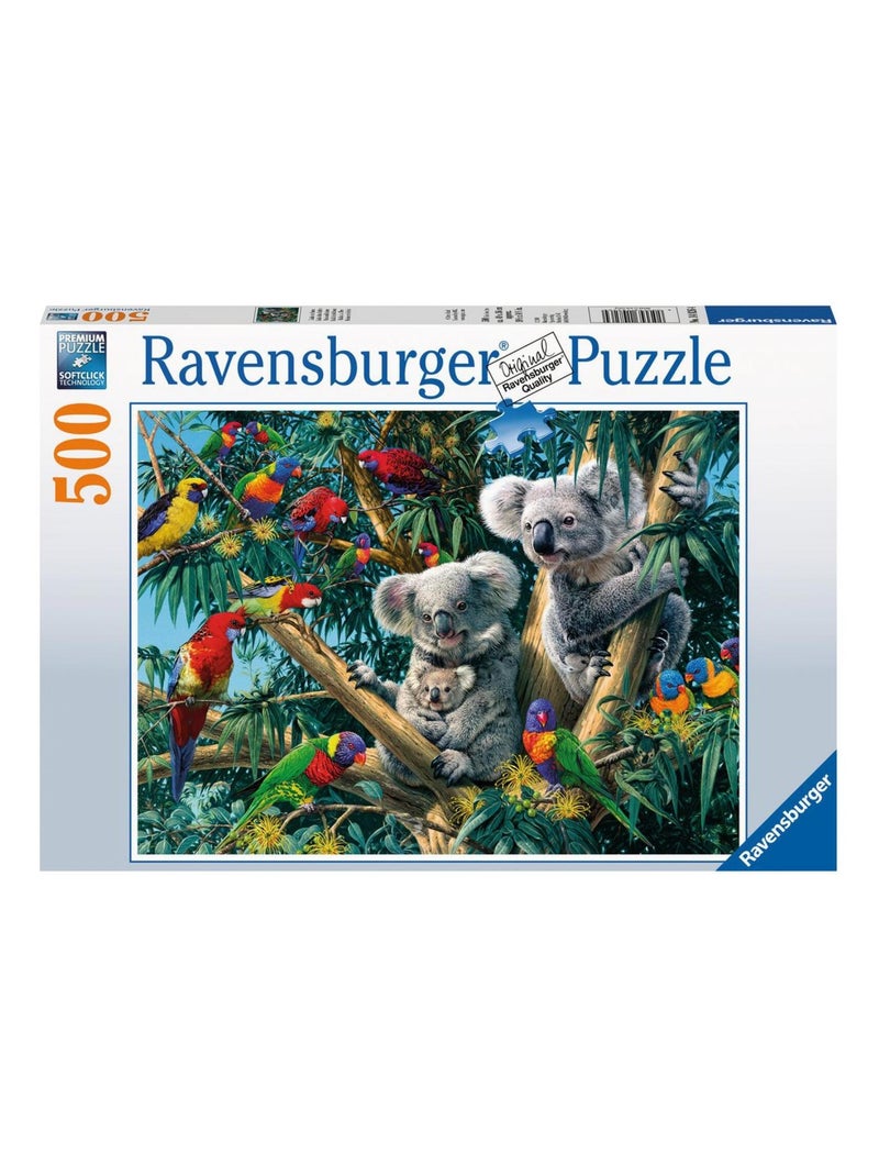 Puzzle 500 pièces - Koalas dans l'arbre N/A - Kiabi