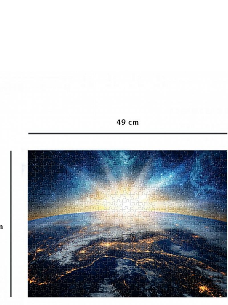 Puzzle 500 Pièces - La Terre Vue De L'espace - Nathan N/A - Kiabi