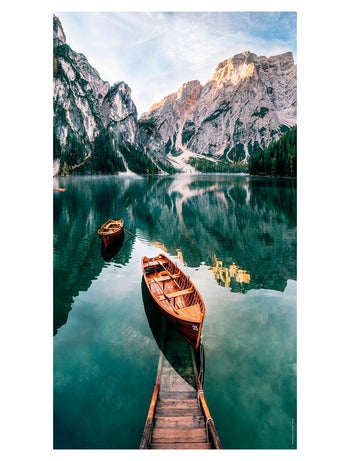 Puzzle 500 Pièces - Les Barques Du Lac De Braie, Italie - Nathan
