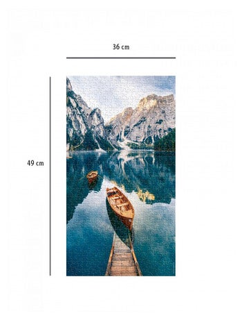 Puzzle 500 Pièces - Les Barques Du Lac De Braie, Italie - Nathan
