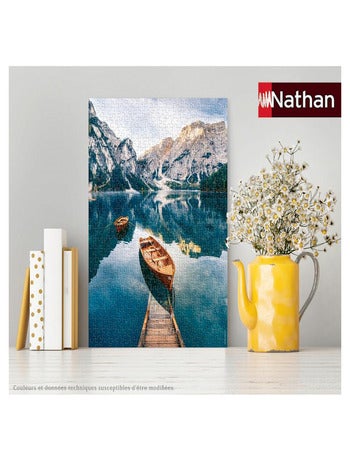 Puzzle 500 Pièces - Les Barques Du Lac De Braie, Italie - Nathan
