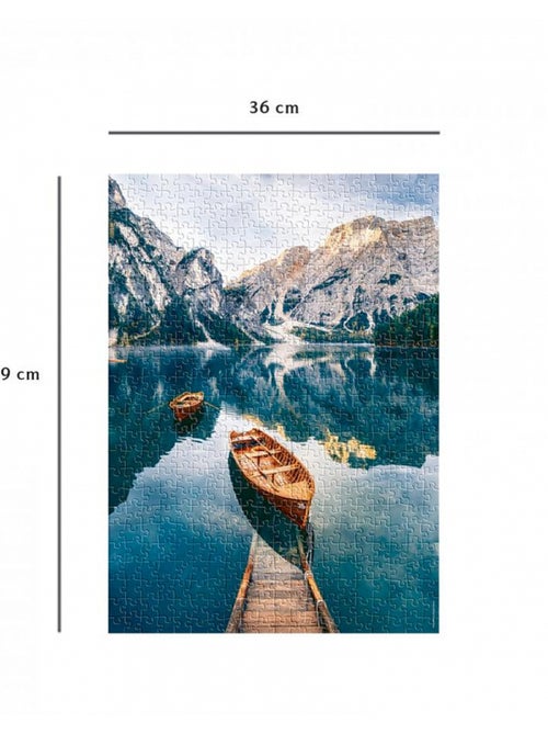 Puzzle 500 Pièces - Les Barques Du Lac De Braie, Italie - Nathan - Kiabi