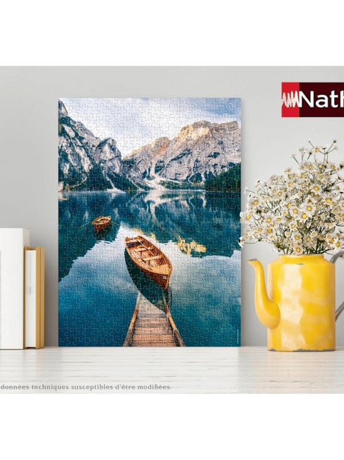 Puzzle 500 Pièces - Les Barques Du Lac De Braie, Italie - Nathan - Kiabi