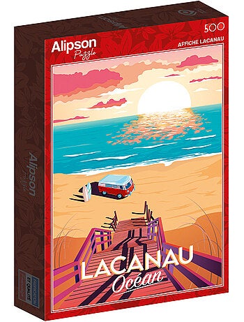 Puzzle 500 pièces Affiche Lacanau - Fabriqué en France