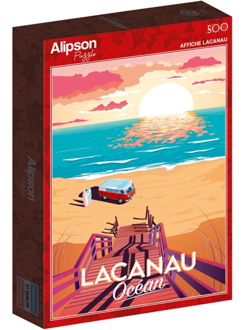 Puzzle 500 pièces Affiche  Lacanau - Fabriqué en France - Kiabi