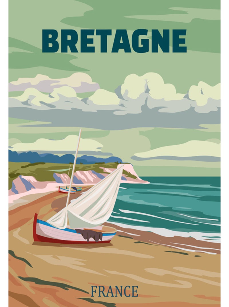 Puzzle 500 Pièces Bretagne Vintage N/A - Kiabi