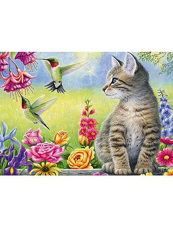 Puzzle 500 Pièces Chat Dans Jardin - Fabriqué en France