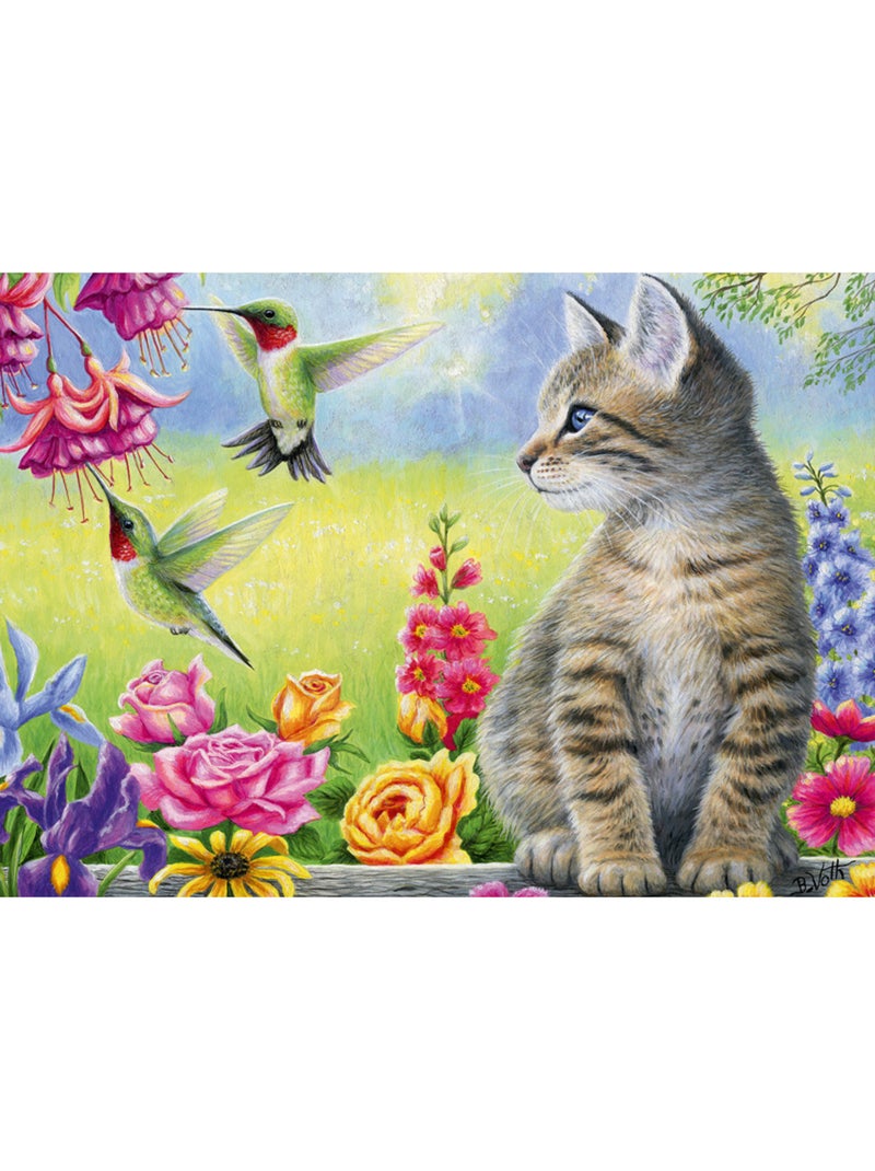 Puzzle 500 Pièces Chat Dans Jardin - Fabriqué en France N/A - Kiabi