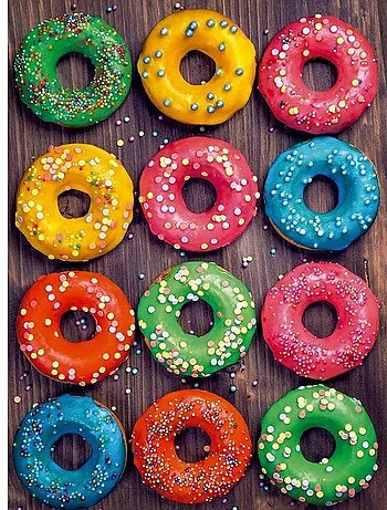 Puzzle 500 pièces : Des Beignets Colorés