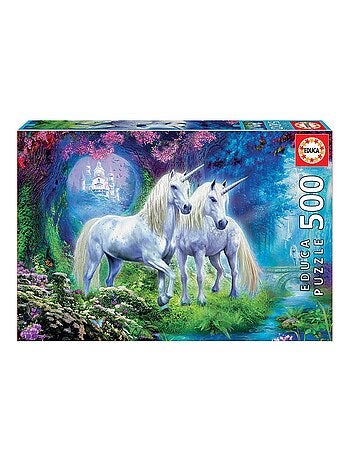 Puzzle 500 pièces : Des licornes dans la forêt