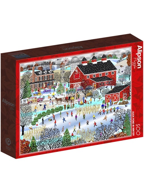 Puzzle 500 pièces Étang avec canards en hiver - Fabriqué en France - Kiabi
