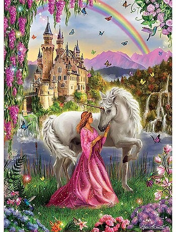 Puzzle 500 pièces : Fée et Licorne