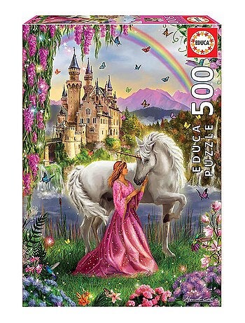 Puzzle 500 pièces : Fée et Licorne