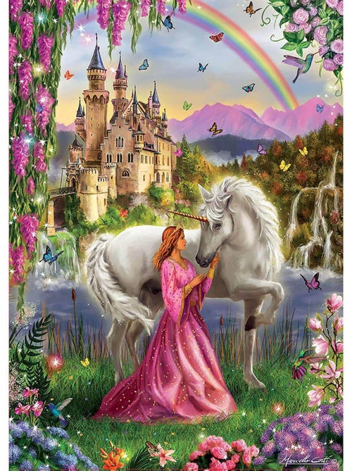 Puzzle 500 pièces : Fée et Licorne - Kiabi