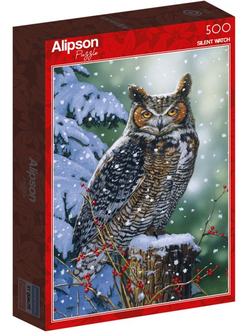 Puzzle 500 Pièces Hibou En Hiver - Fabriqué en France - Kiabi