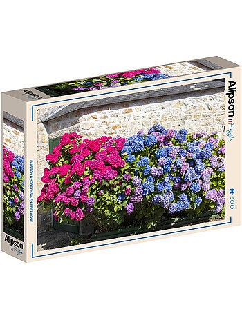 Puzzle 500 pièces Hortensia en Bretagne - Fabriqué en France
