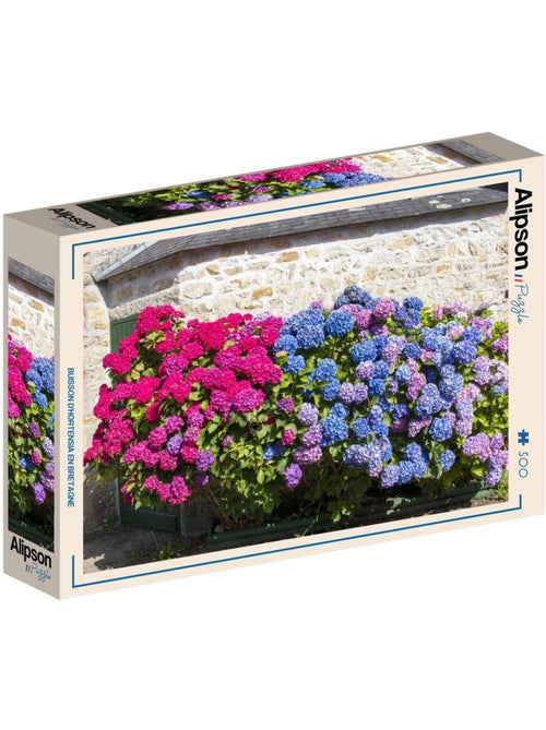 Puzzle 500 pièces Hortensia en Bretagne - Fabriqué en France - Kiabi