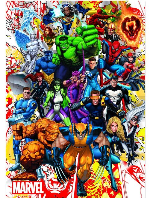 Puzzle 500 pièces : Les héros de Marvel - Kiabi