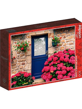 Puzzle 500 pièces Maison bretonne Fleur - Fabriqué en France