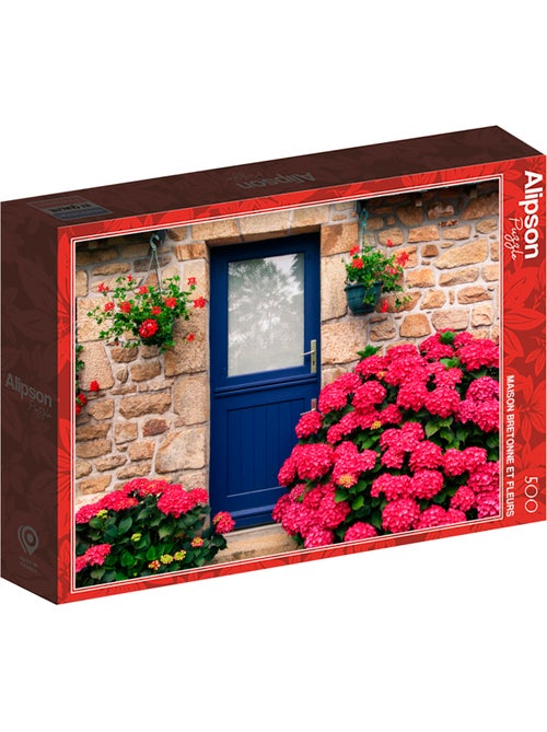 Puzzle 500 pièces Maison bretonne Fleur - Fabriqué en France - Kiabi