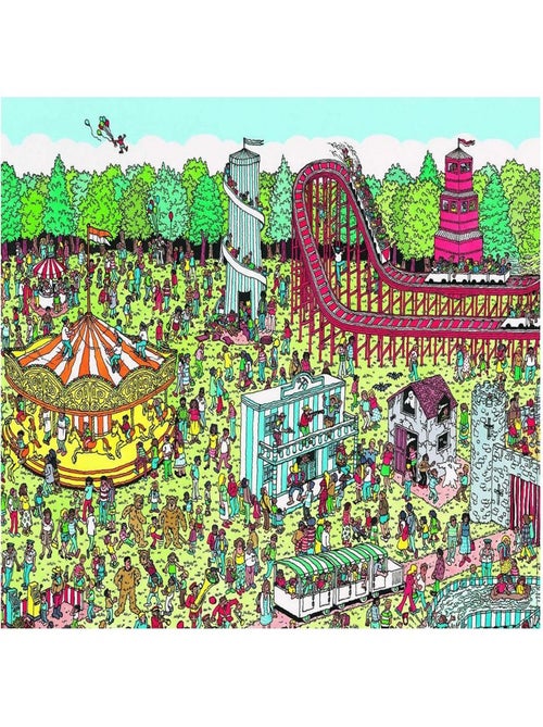 Puzzle 500 pièces : Où est Charlie ? : A la Fête Foraine - Kiabi