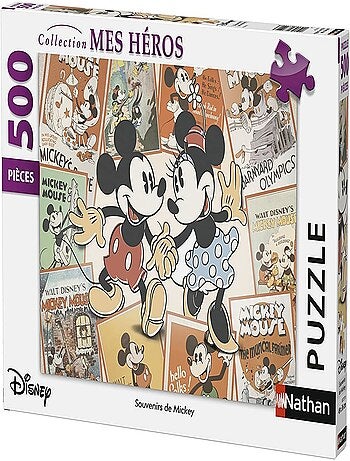 Puzzle 500 Pièces Souvenirs De Mickey - Disney - Nathan