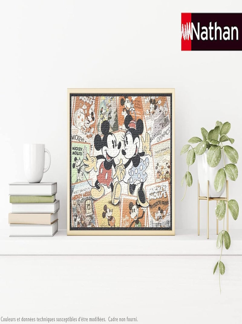 Puzzle 500 Pièces  Souvenirs De Mickey - Disney - Nathan N/A - Kiabi