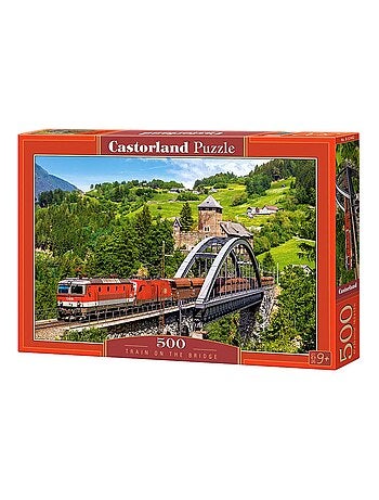 Puzzle 500 pièces : Train sur le pont