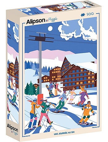 Puzzle 500 Pièces Une Journée Au Ski - Fabriqué en France