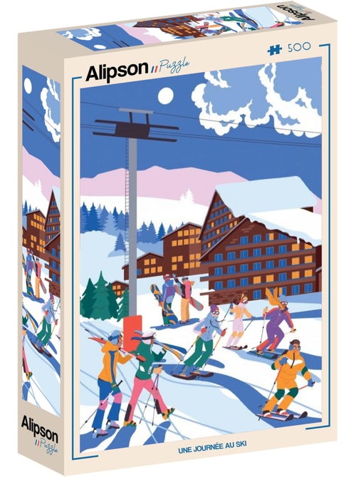 Puzzle 500 Pièces Une Journée Au Ski  - Fabriqué en France - Kiabi