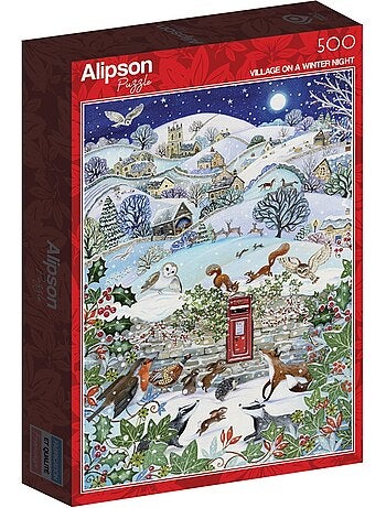 Puzzle 500 Pièces Village Sous La Neige - Fabriqué en France