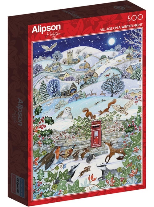 Puzzle 500 Pièces Village Sous La Neige - Fabriqué en France - Kiabi