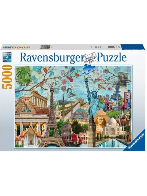 Puzzle 5000 pièces - Carte Postale des Monuments - Ravensburger - Kiabi