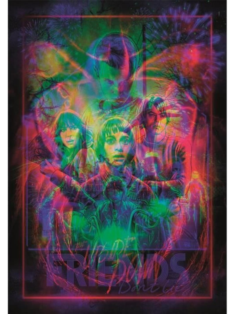 Puzzle 520 Pièces Stranger Things avec Cadre Lumineux N/A - Kiabi