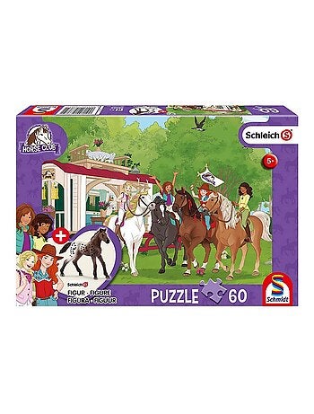 Puzzle 60 pièces avec figurine : Horse Club - Kiabi