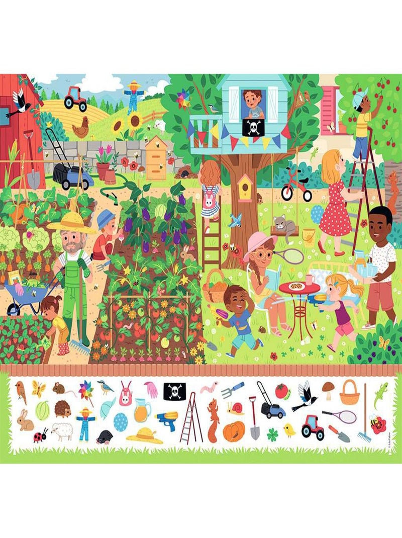 Puzzle 60 pièces : Cherche et trouve : Au jardin N/A - Kiabi