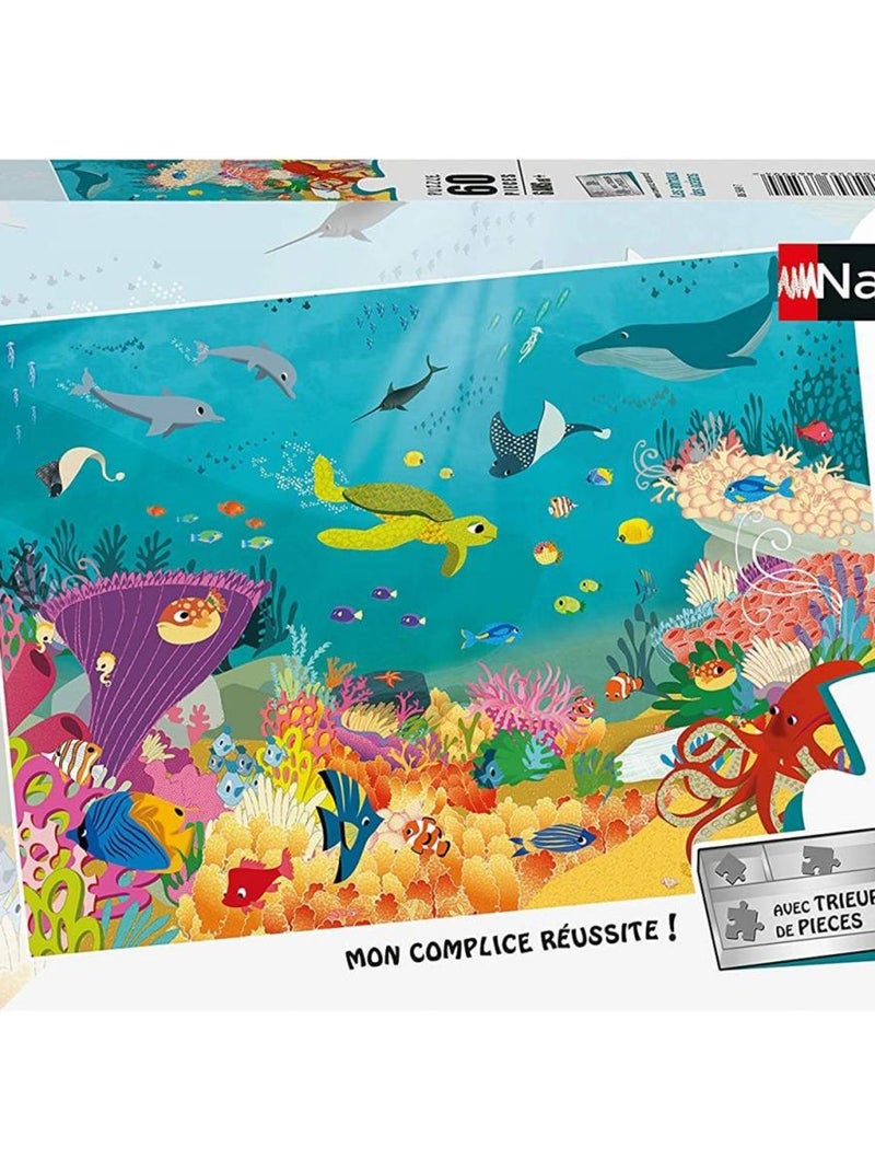 Puzzle 60 pièces : Les animaux des océans N/A - Kiabi