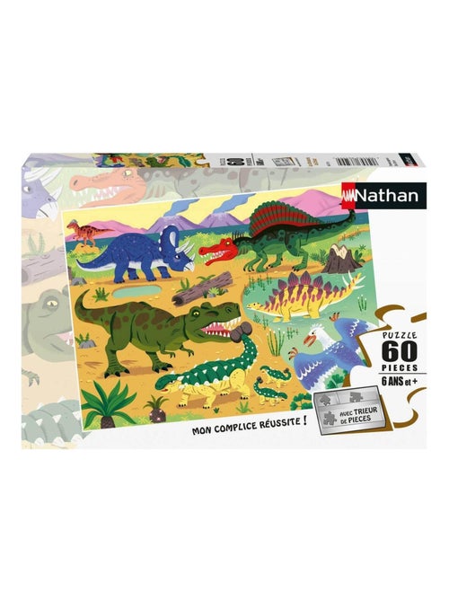 Puzzle 60 pièces : Les dinosaures du Crétacé - Kiabi
