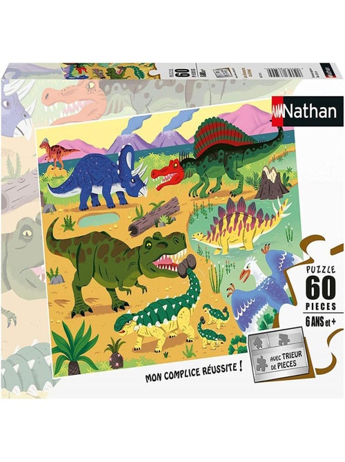 Puzzle 60 pièces : Les dinosaures du Crétacé - Kiabi