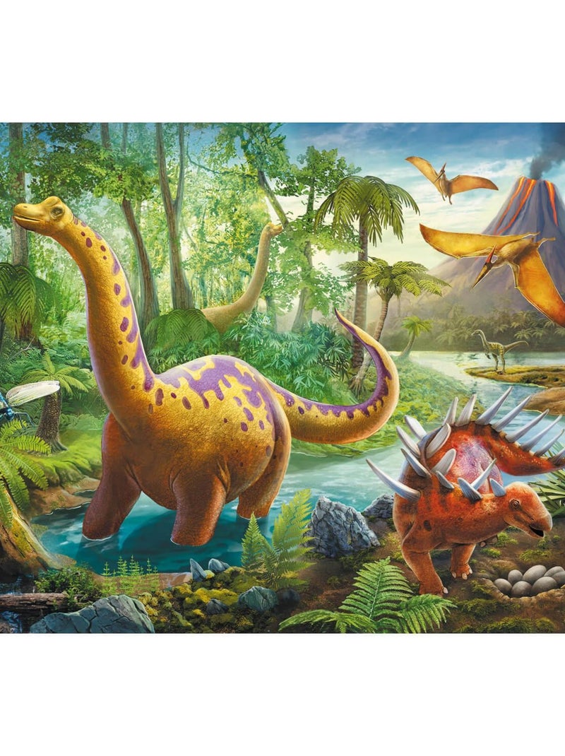 Puzzle 60 pièces : Migration des dinosaures N/A - Kiabi