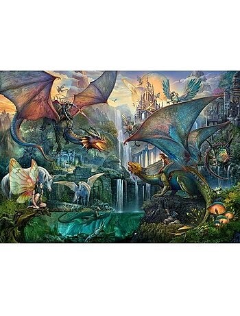 Puzzle 9000 pièces - la forêt magique des dragons - ravensburger