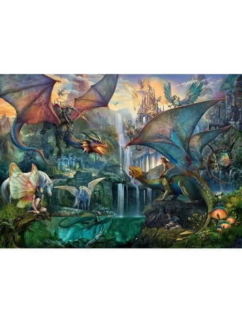 Puzzle 9000 pièces La forêt magique des dragons, Fantastique, Adulte, 16721, Ravensburger - Kiabi