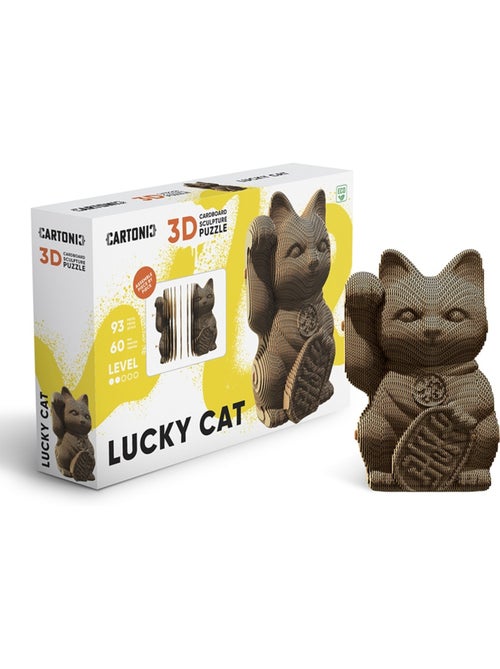 Puzzle 93 pièces 3d chat porte-bonheur - Kiabi