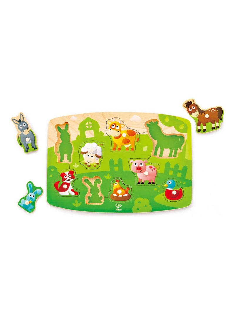 Puzzle à boutons animaux de la ferme N/A - Kiabi